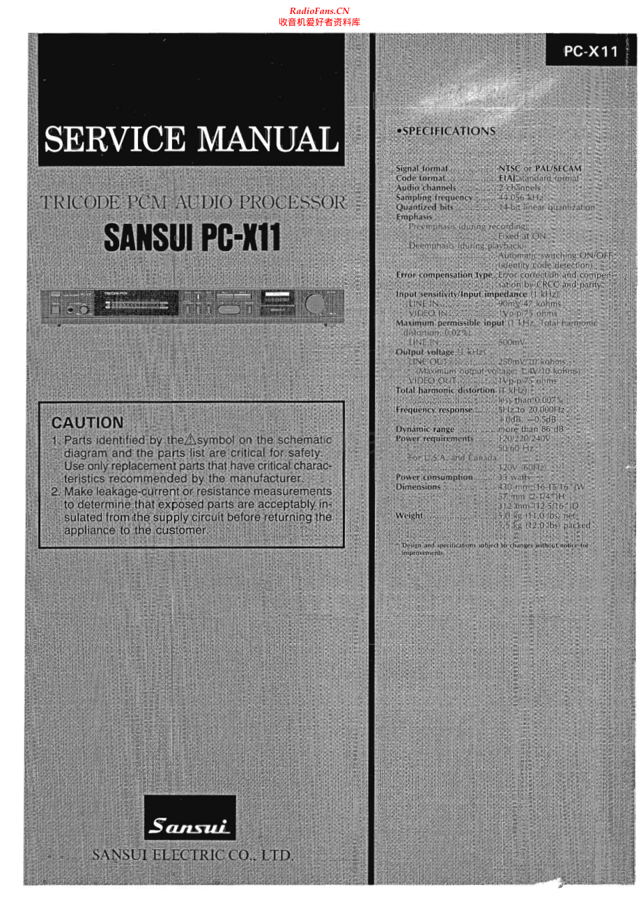 Sansui-PCX11-ap-sm 维修电路原理图.pdf_第1页