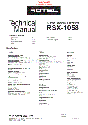 Rotel-RSX1058-ssr-sm 维修电路原理图.pdf