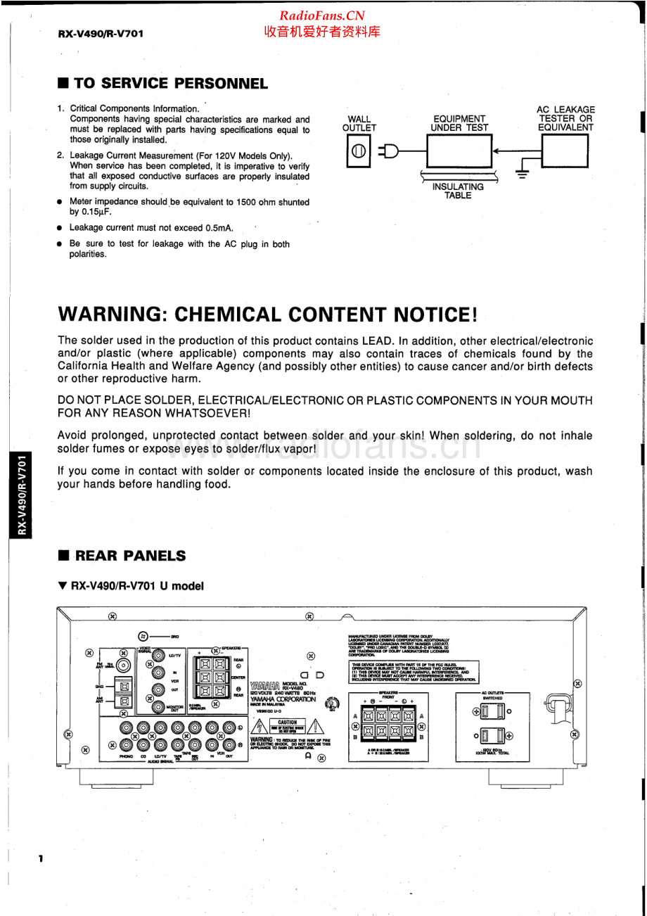 Yamaha-RXV490-avr-sm(1) 维修电路原理图.pdf_第2页