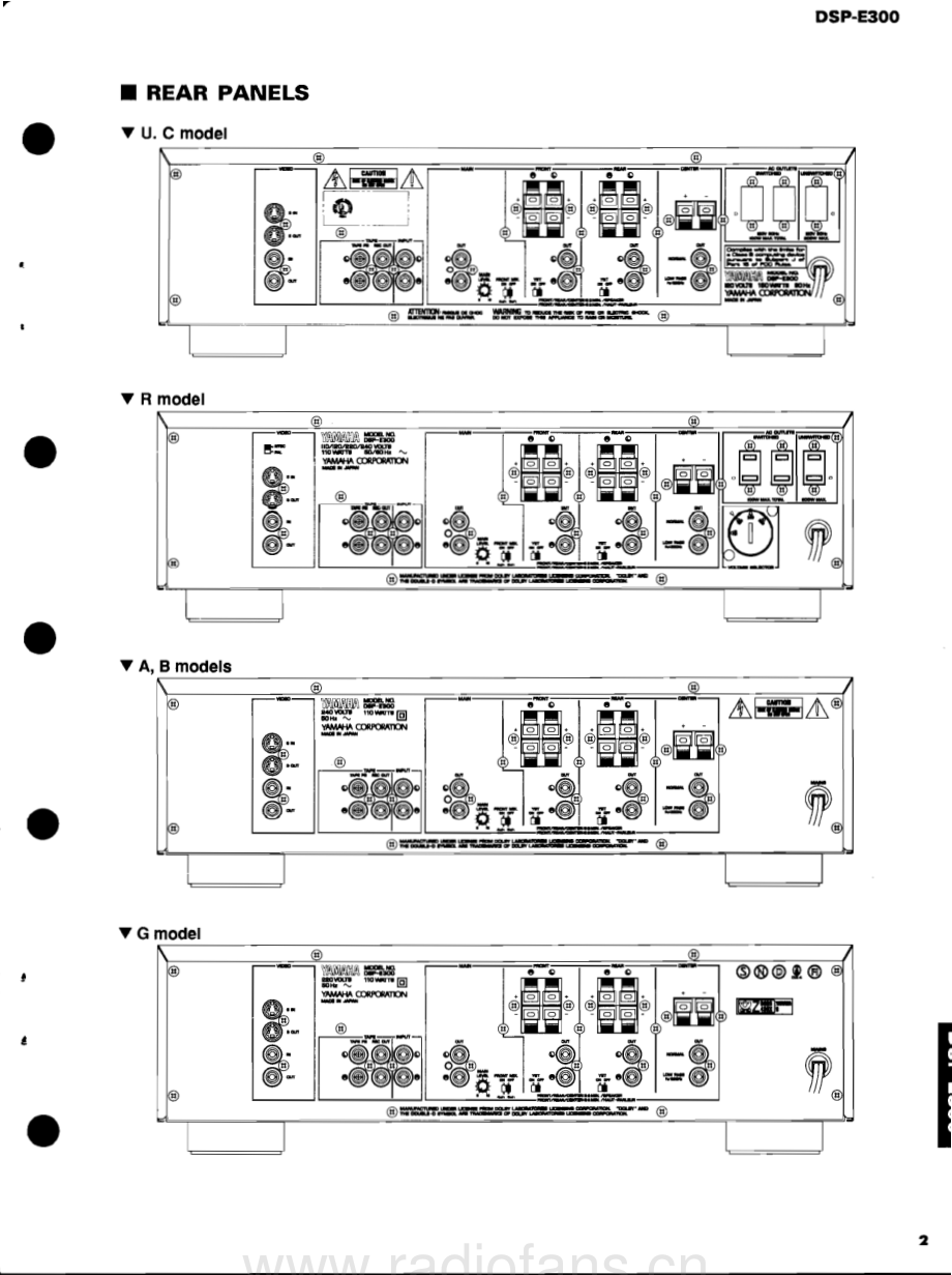 Yamaha-DSPE300-avr-sm 维修电路原理图.pdf_第3页