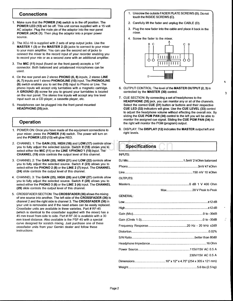 Gemini-XDJ10-mix-sm维修电路原理图.pdf_第3页