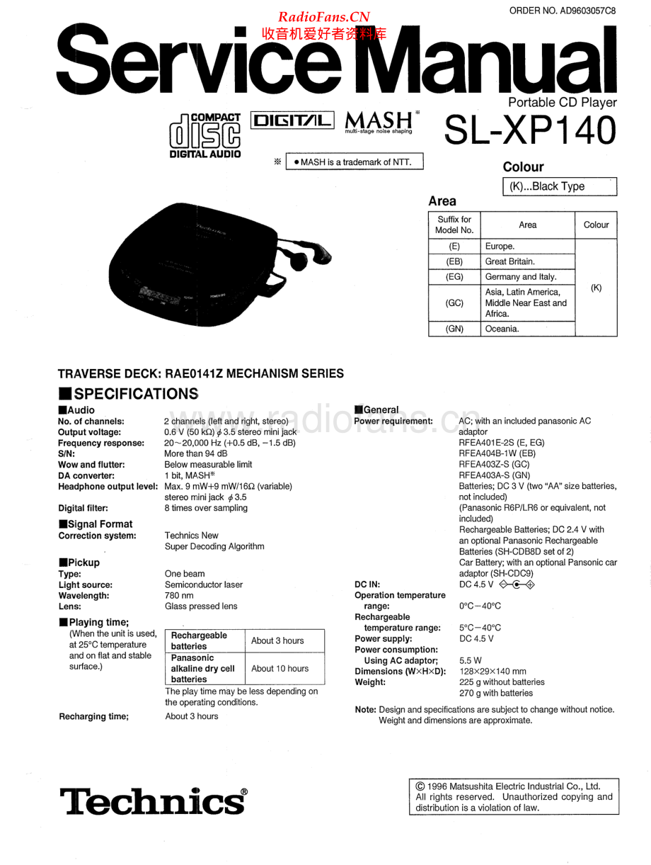 Technics-SLXP140-dm-sm(1) 维修电路原理图.pdf_第1页