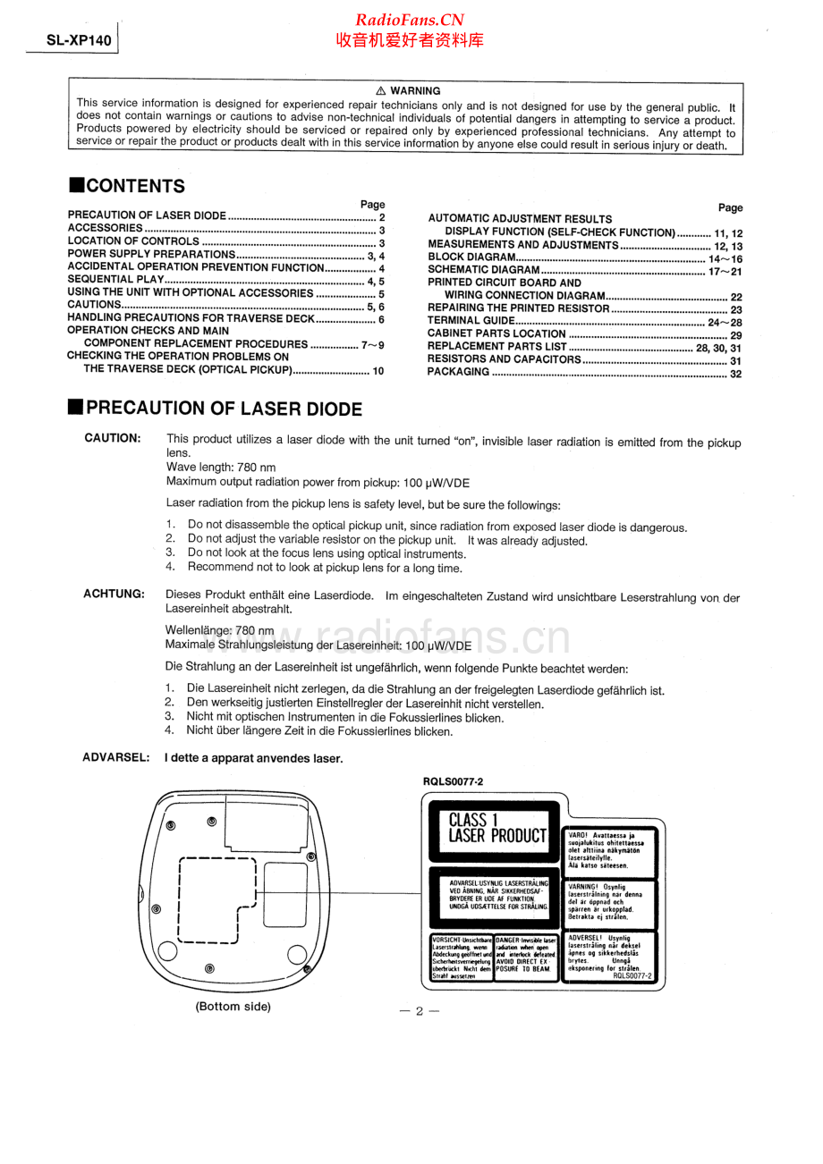 Technics-SLXP140-dm-sm(1) 维修电路原理图.pdf_第2页