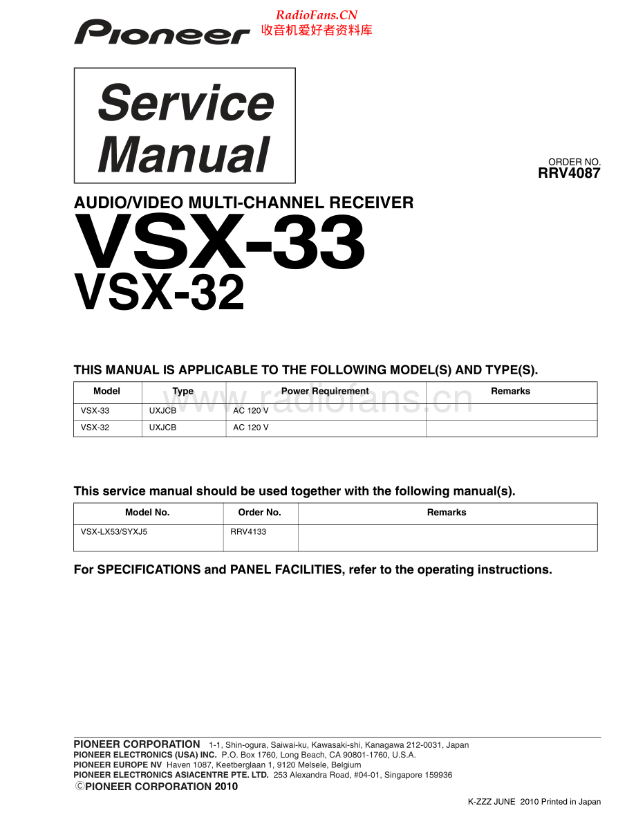 Pioneer-VSX32-avr-sm 维修电路原理图.pdf_第1页