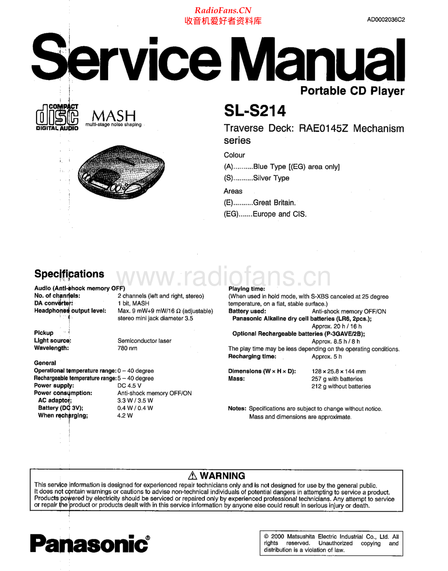 Technics-SLS214-dm-sm(1) 维修电路原理图.pdf_第1页