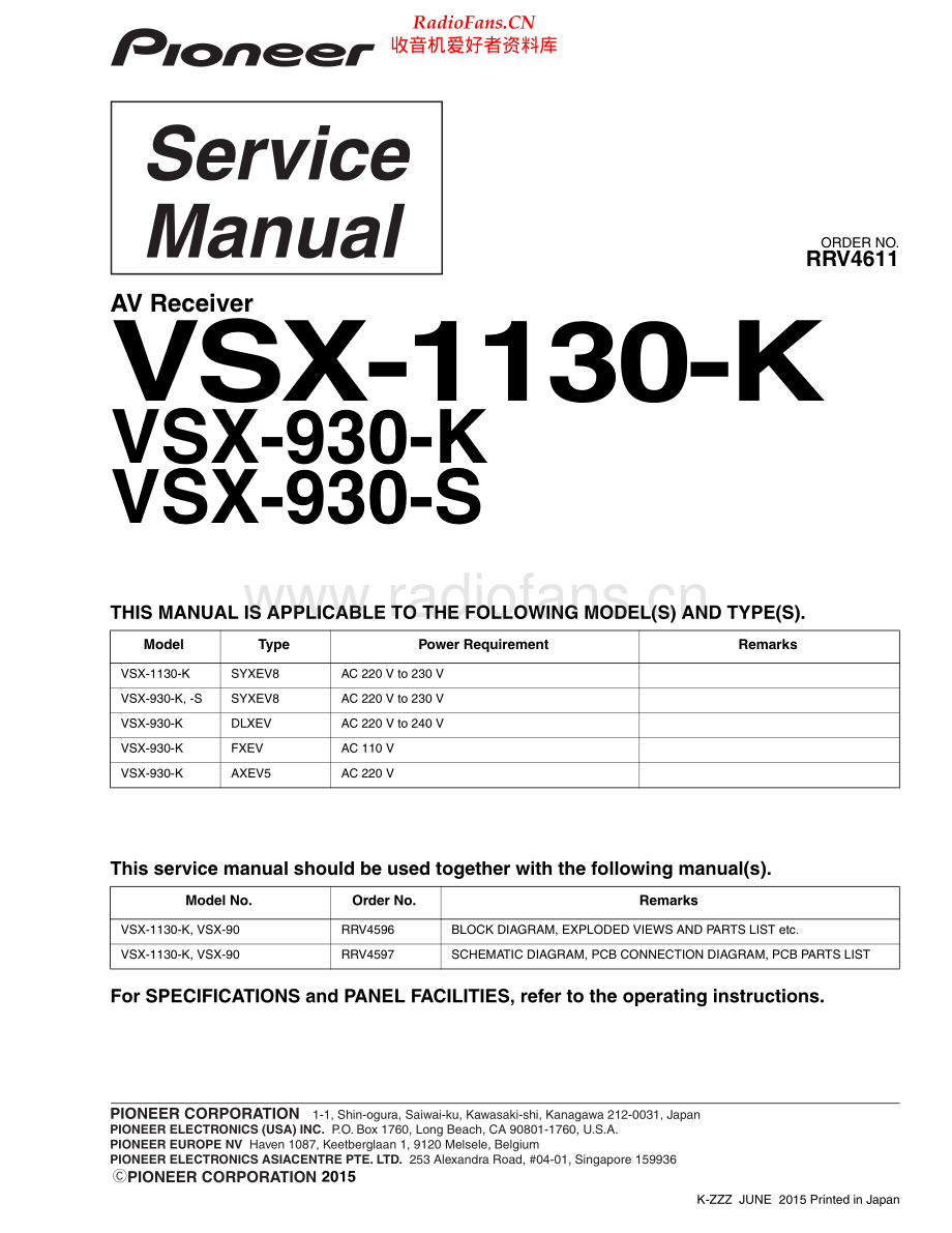 Pioneer-VSX930K-avr-sm 维修电路原理图.pdf_第1页