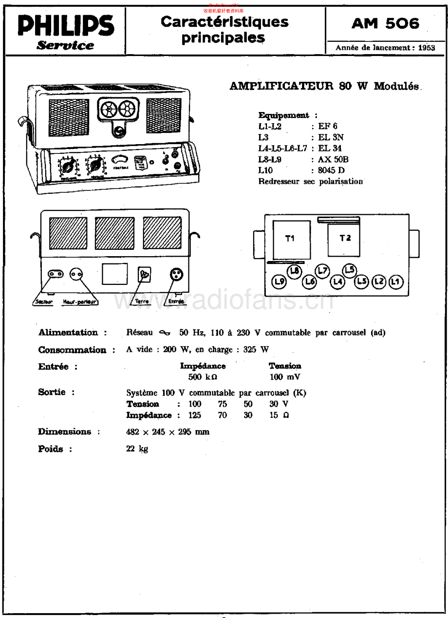 Philips-AM506-pwr-sch 维修电路原理图.pdf_第1页