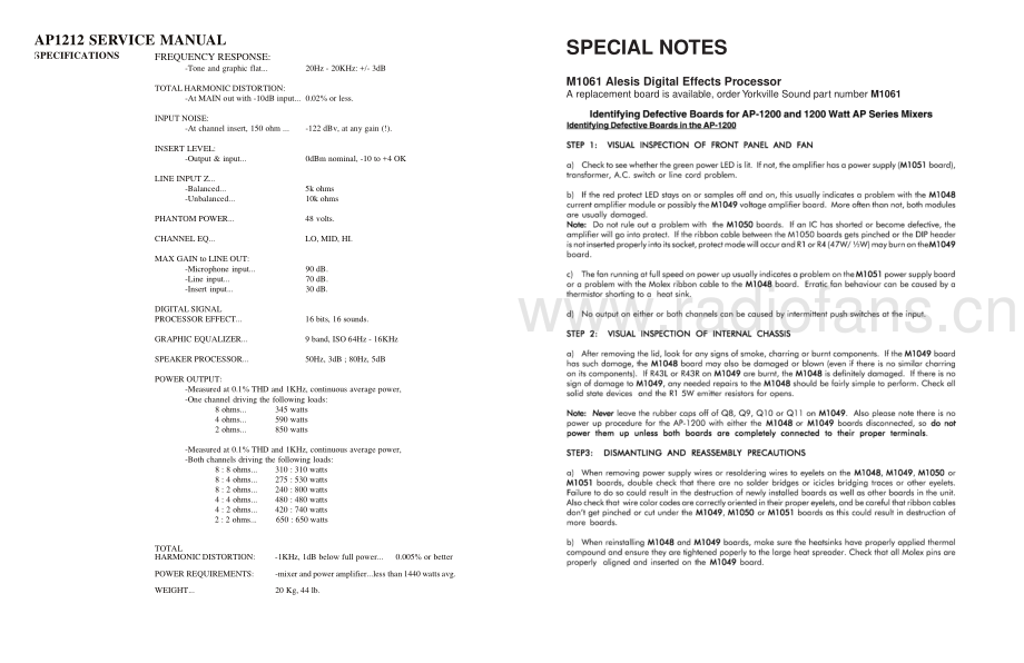 Yorkville-AP1216-pwr-sch 维修电路原理图.pdf_第3页