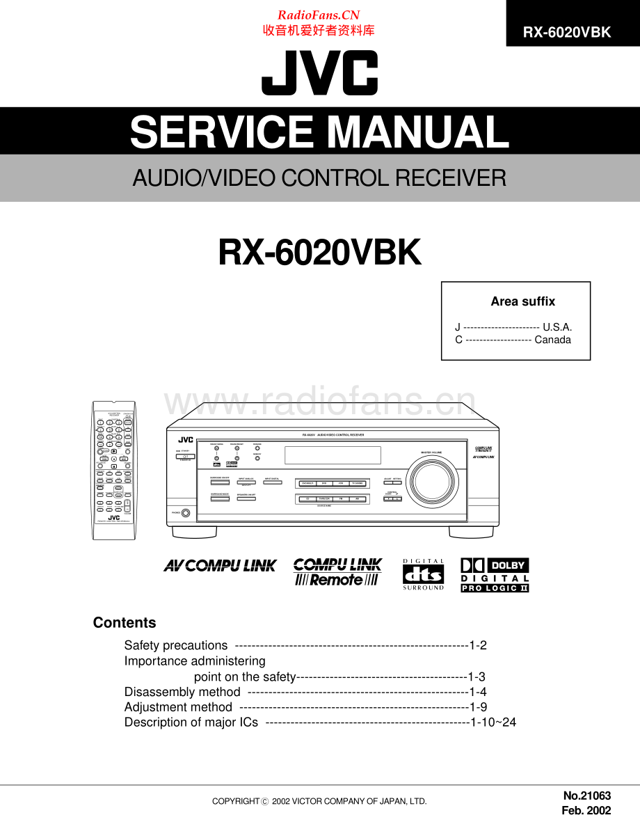 JVC-RX620VBK-avr-sm 维修电路原理图.pdf_第1页