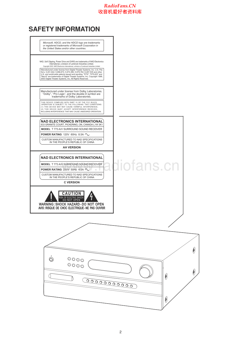 NAD-T773-avr-sm1 维修电路原理图.pdf_第2页