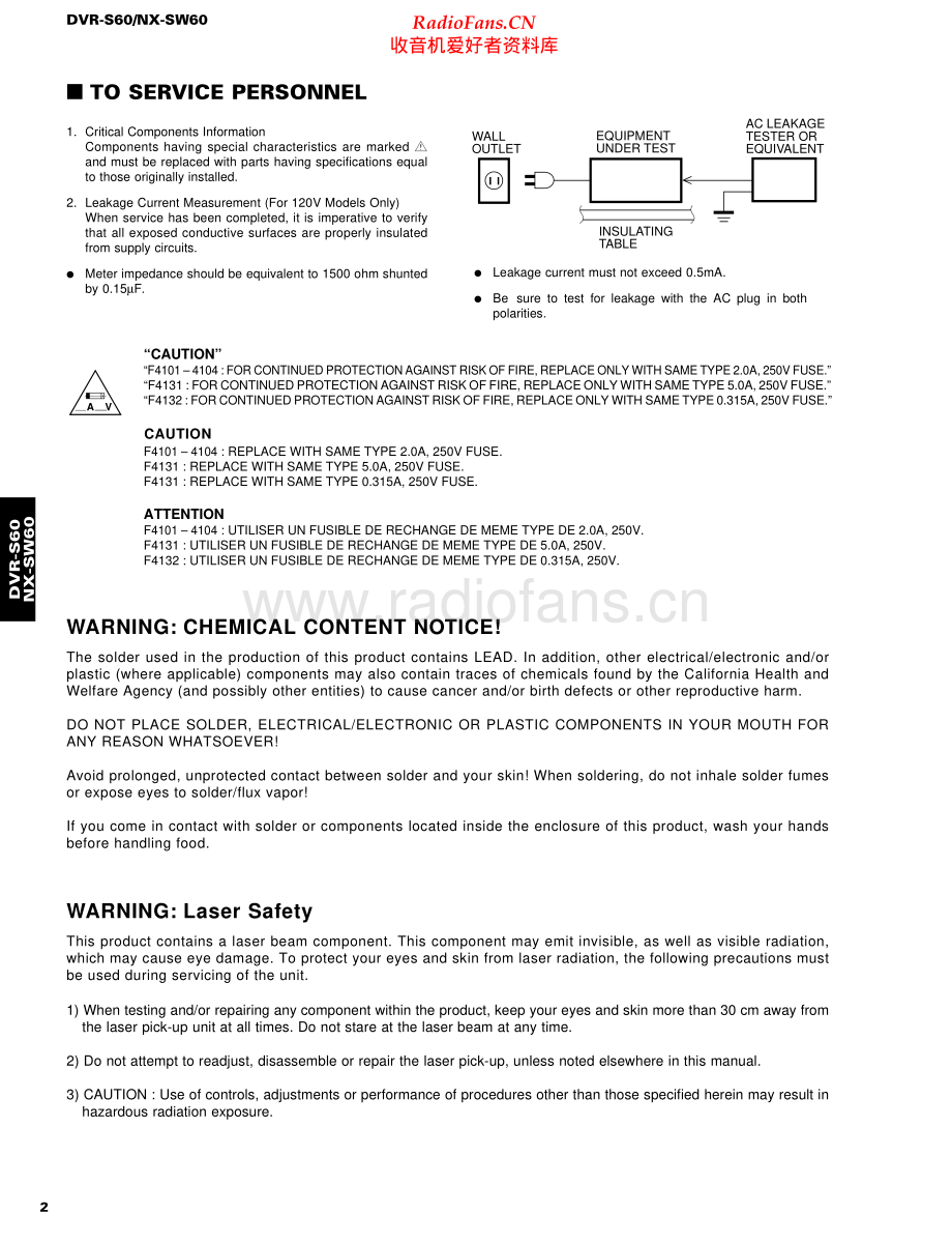 Yamaha-DVRS60-hts-sm 维修电路原理图.pdf_第2页