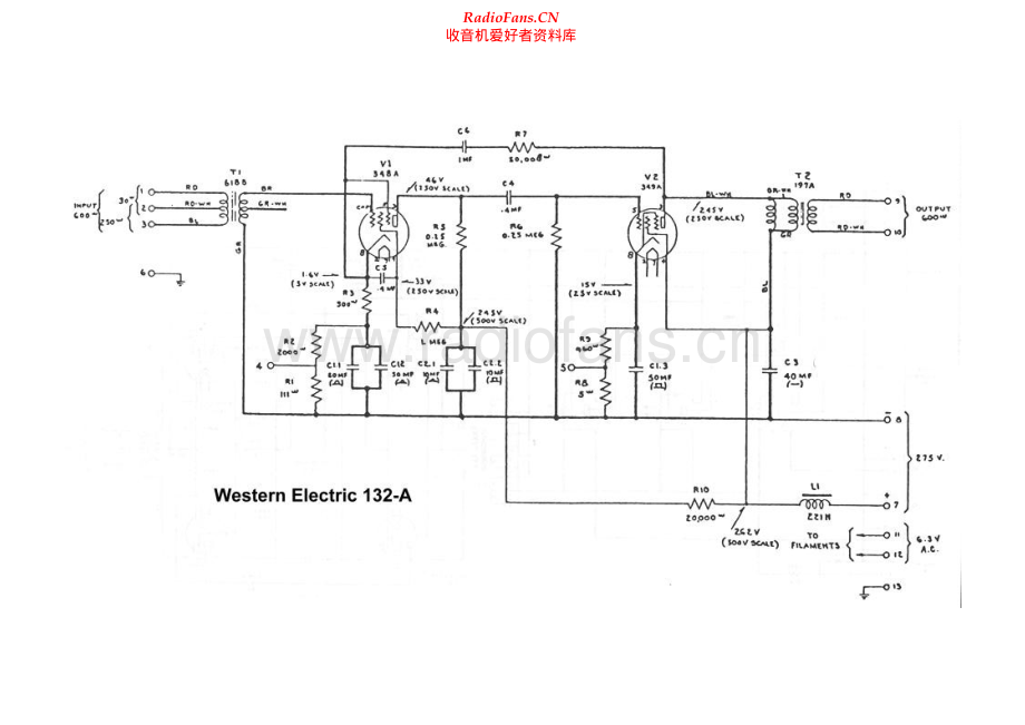 WesternElectric-WE132A-amp-sch 维修电路原理图.pdf_第1页