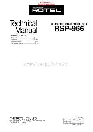 Rotel-RSP966-avr-sm 维修电路原理图.pdf