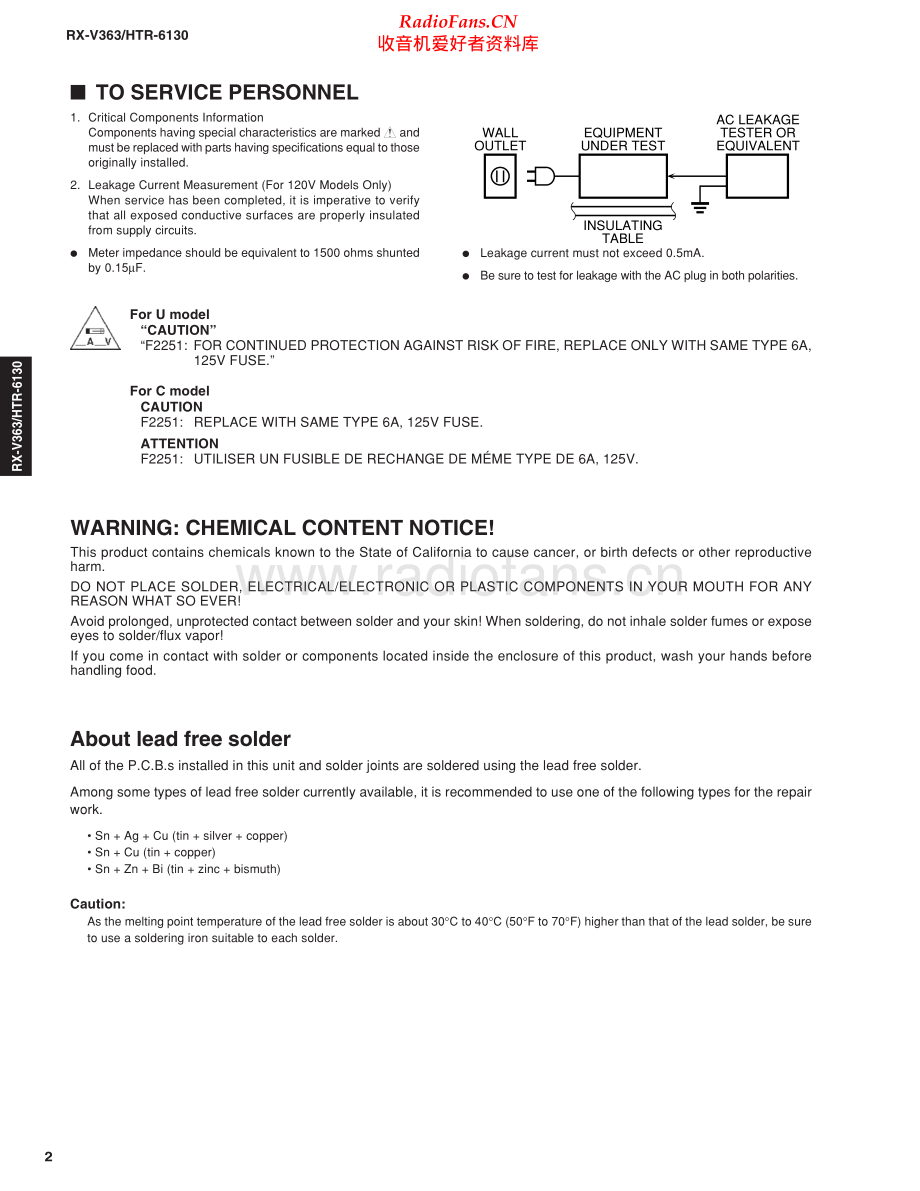 Yamaha-RXV363-avr-sm(1) 维修电路原理图.pdf_第2页