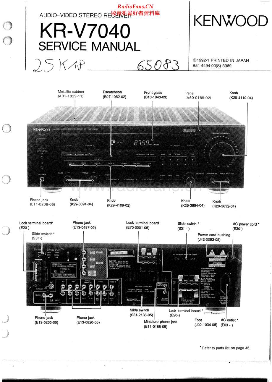 Kenwood-KRV7040-avr-sm 维修电路原理图.pdf_第1页