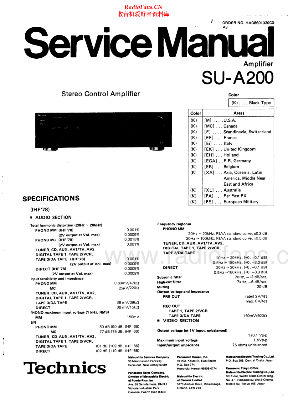 Technics-SUA200-pre-sm(1) 维修电路原理图.pdf_第1页