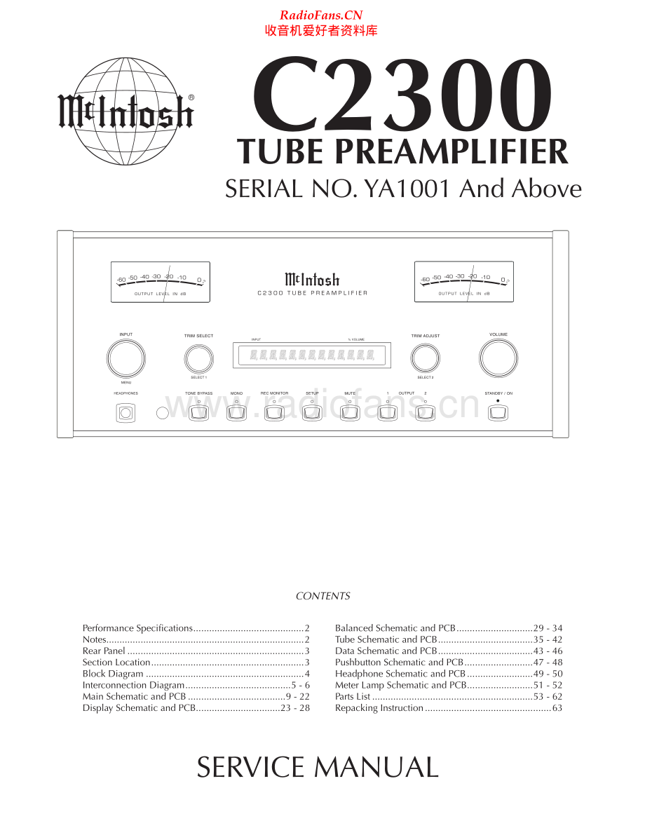 McIntosh-C2300-pre-sm 维修电路原理图.pdf_第1页