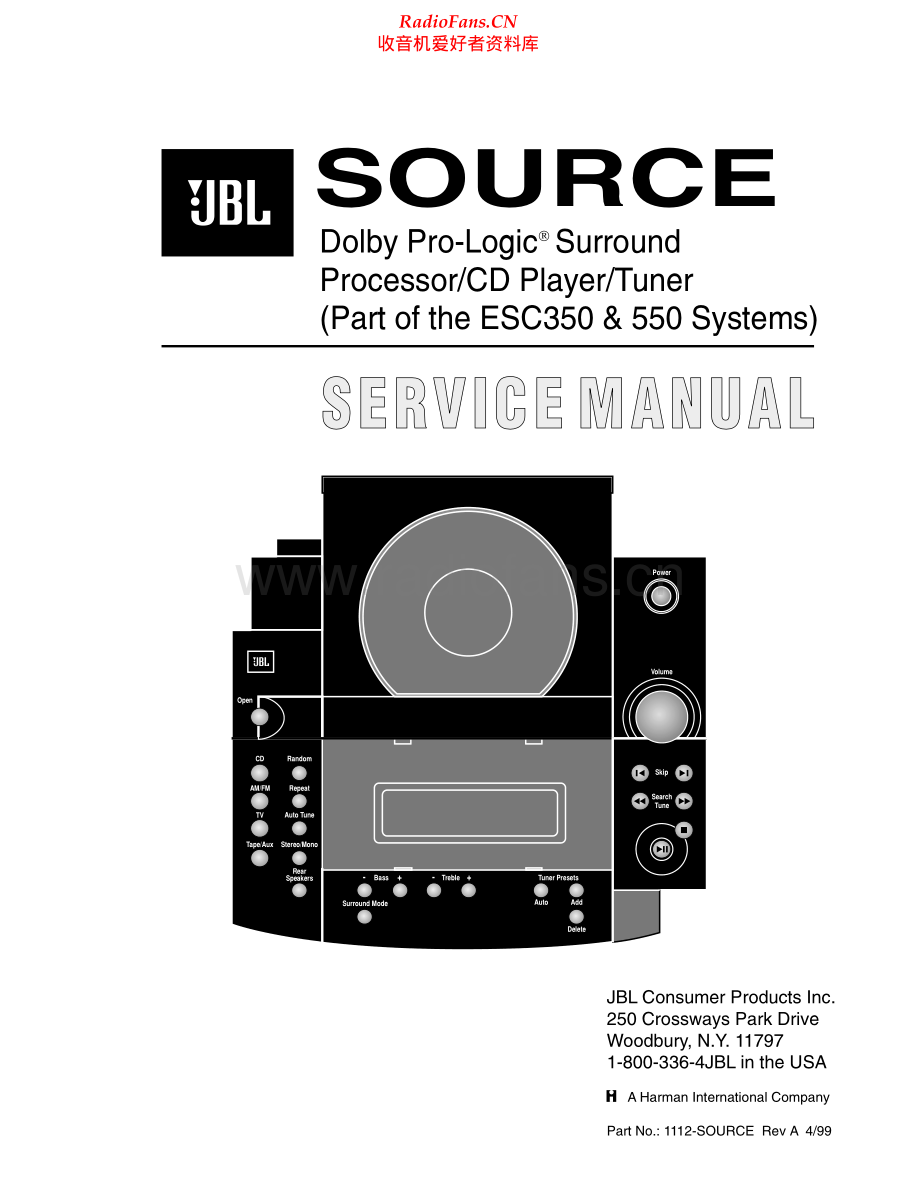 JBL-ESC550-sur-sm 维修电路原理图.pdf_第1页