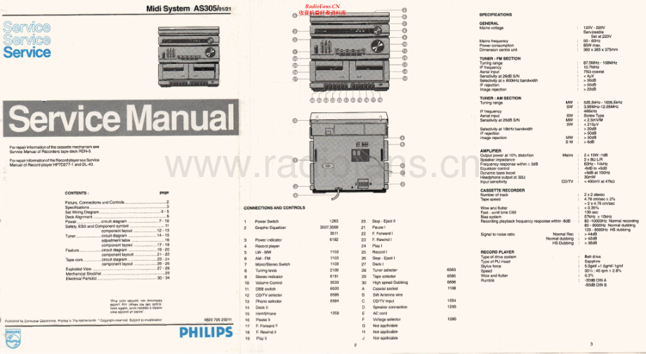 Philips-AS305-ms-sm 维修电路原理图.pdf_第1页