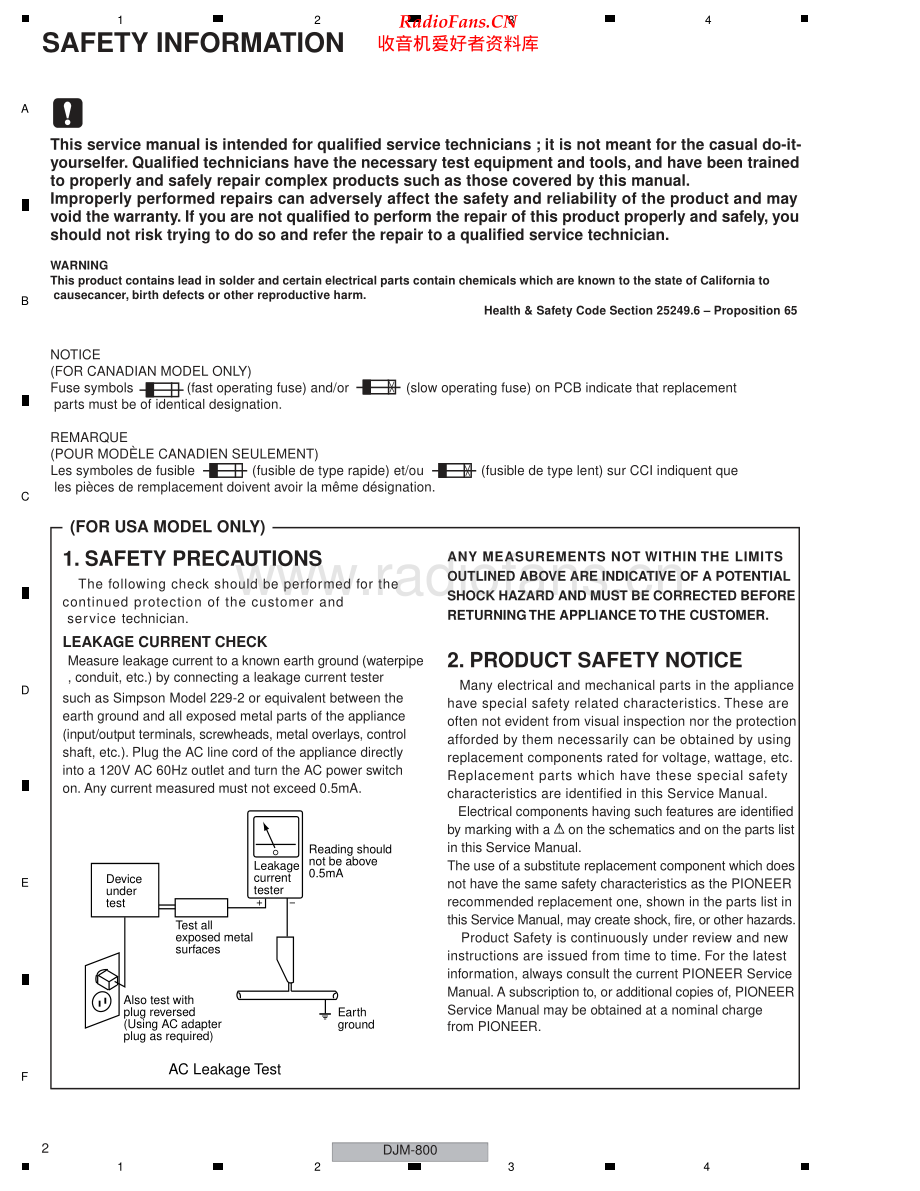 Pioneer-DJM800-mix-sm 维修电路原理图.pdf_第2页