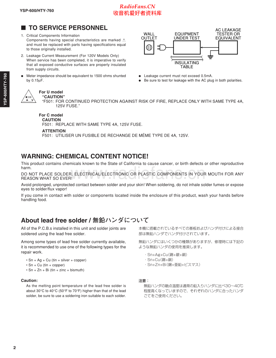 Yamaha-YSP600-avr-sm(1) 维修电路原理图.pdf_第2页