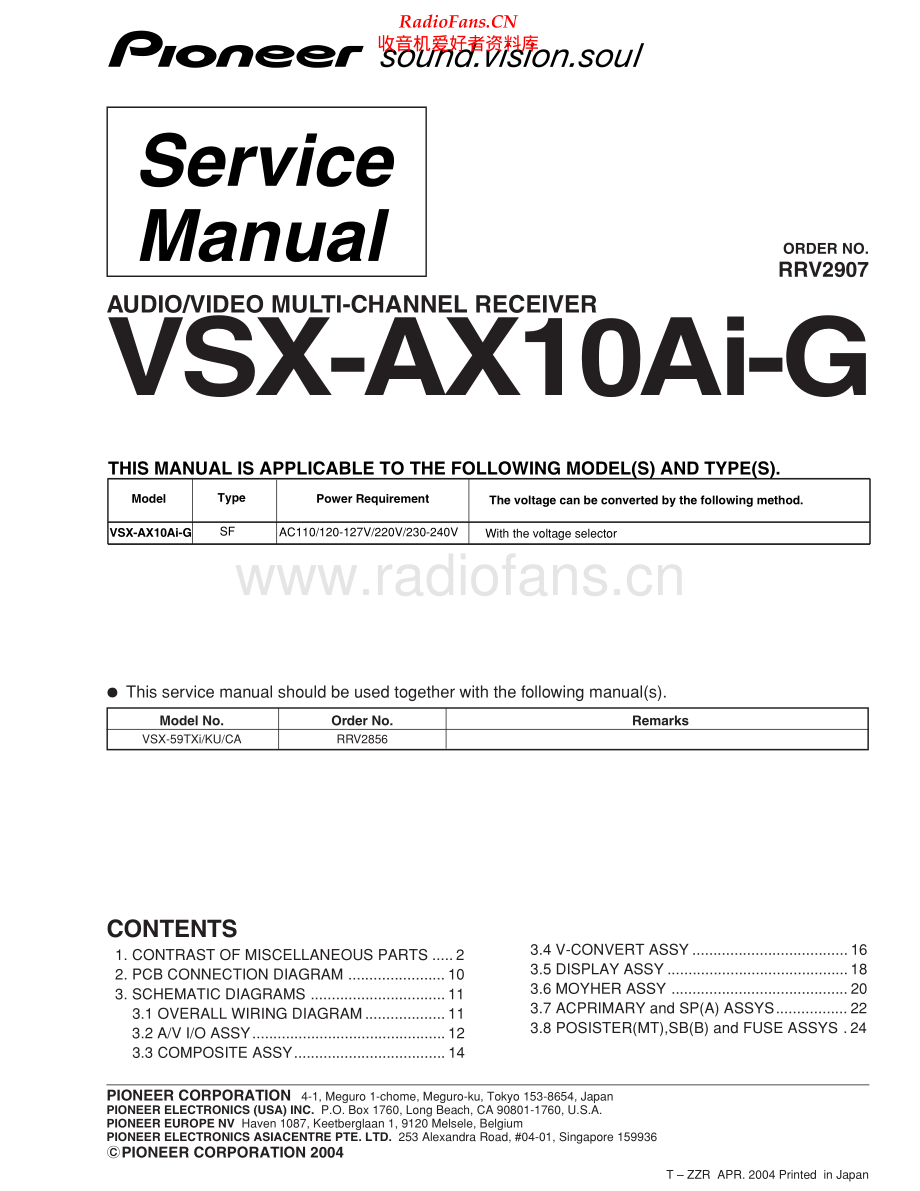 Pioneer-VSXAX10Ai-avr-sm 维修电路原理图.pdf_第1页