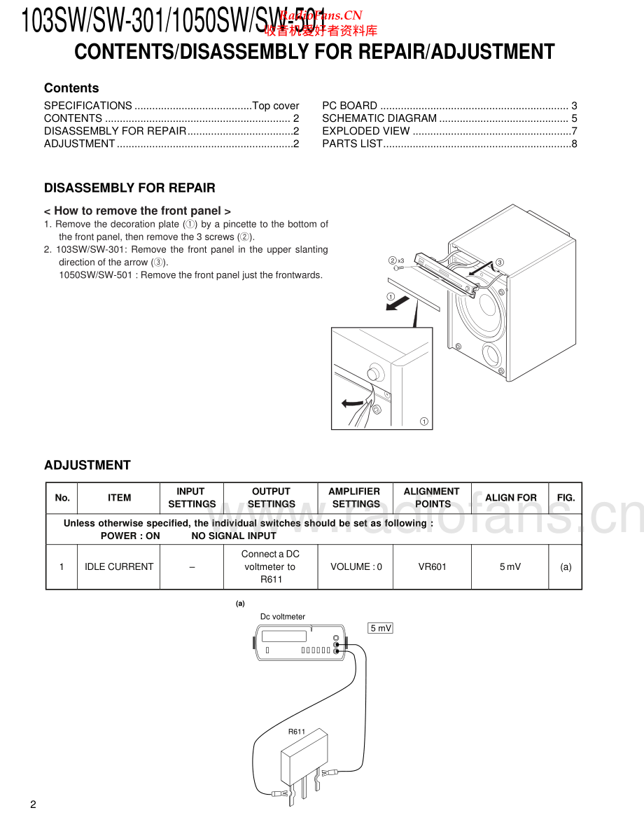 Kenwood-SW501-spk-sm 维修电路原理图.pdf_第2页