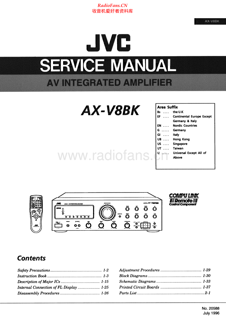 JVC-AXV8BK-int-sm 维修电路原理图.pdf_第1页