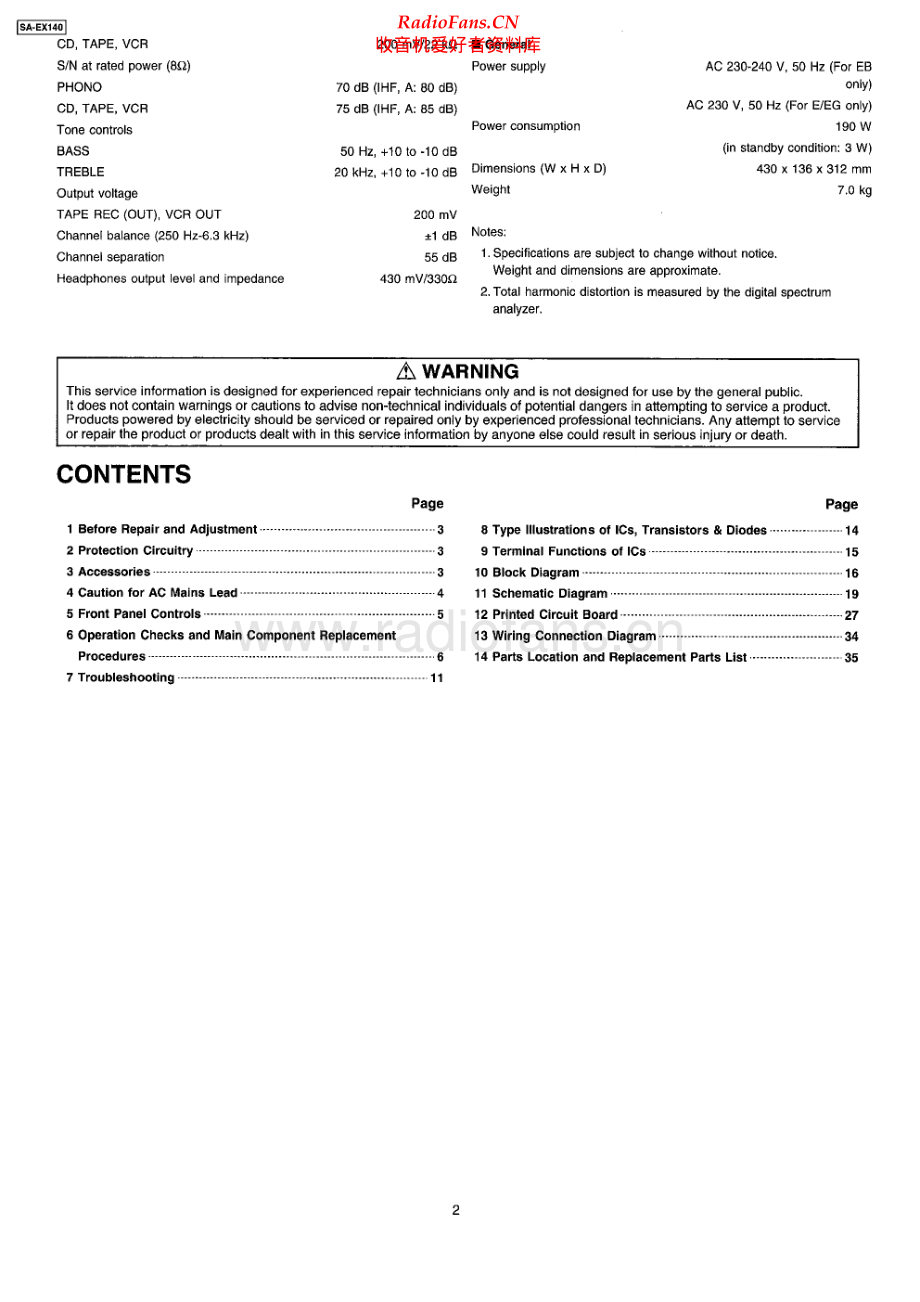 Technics-SAEX140-avr-sm 维修电路原理图.pdf_第2页