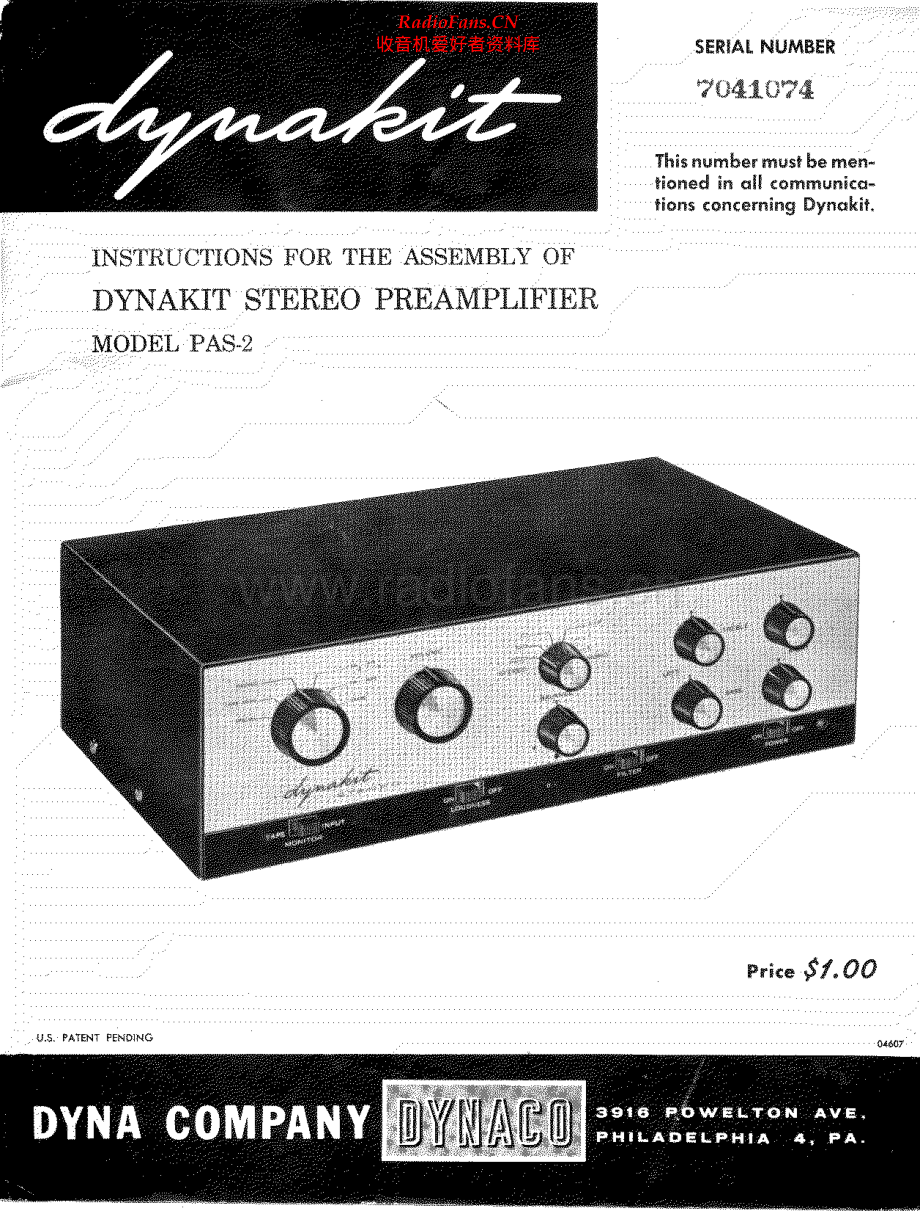 Dynaco-DynakitPAS2-pre-sm维修电路原理图.pdf_第1页