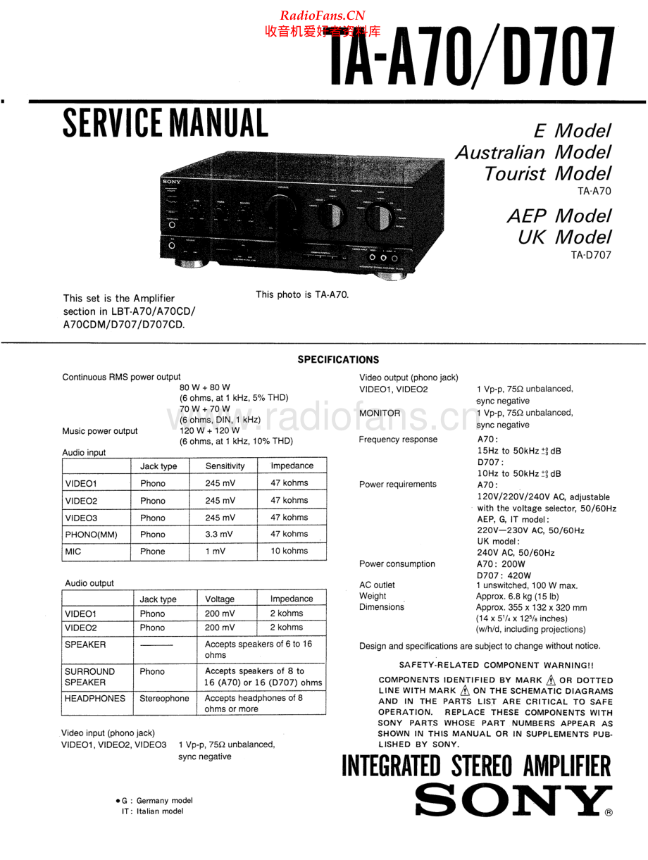 Sony-TAA70-int-sm 维修电路原理图.pdf_第1页