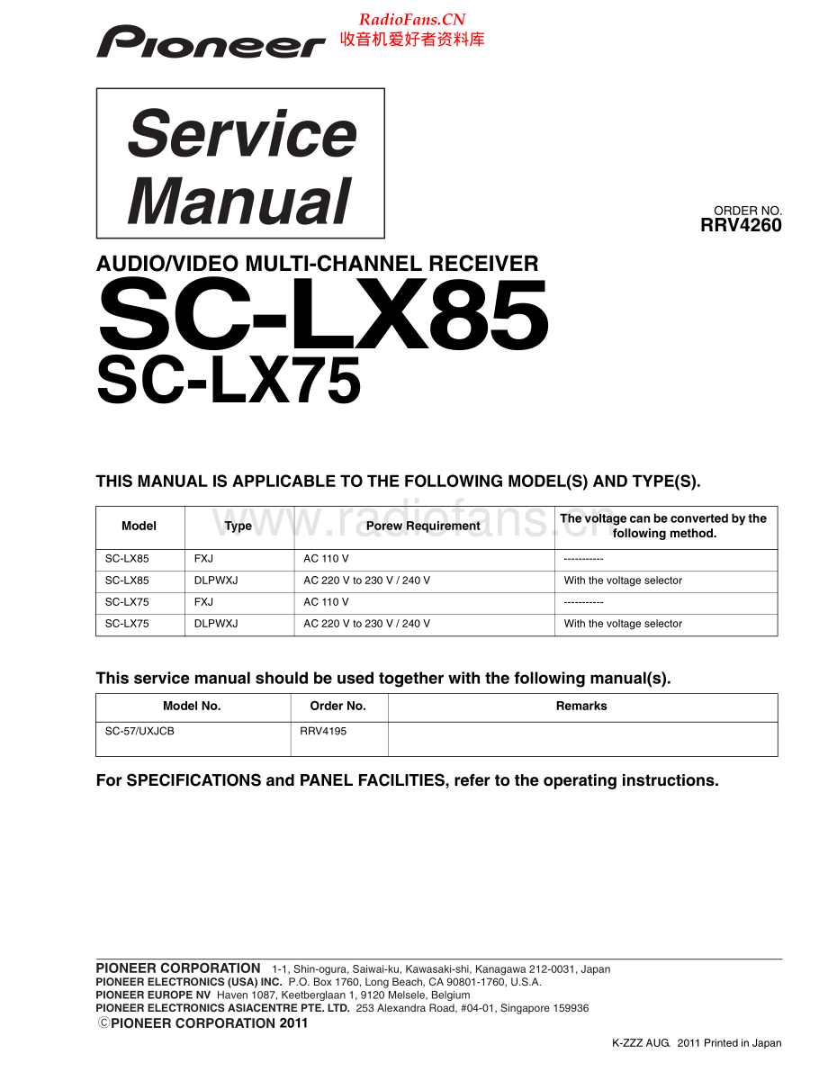 Pioneer-SCLX85-avr-sup2 维修电路原理图.pdf_第1页