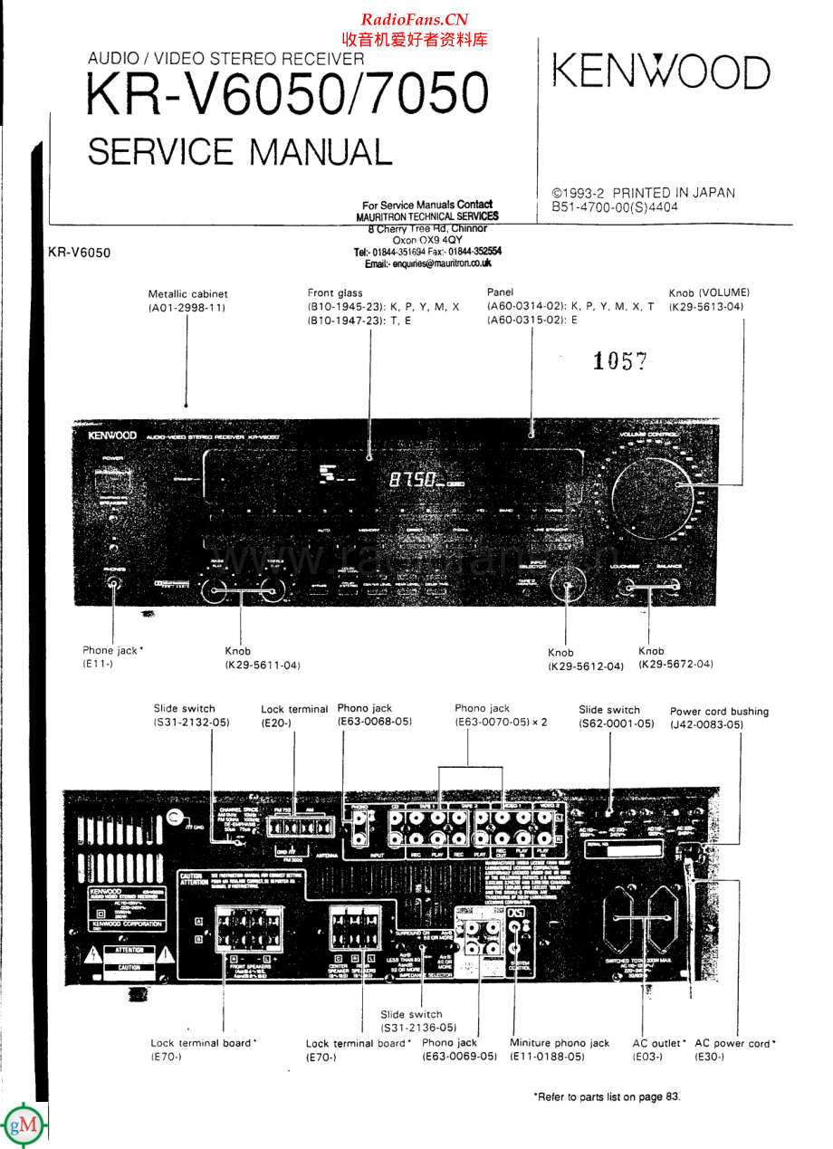 Kenwood-KRV6050-avr-sm 维修电路原理图.pdf_第1页