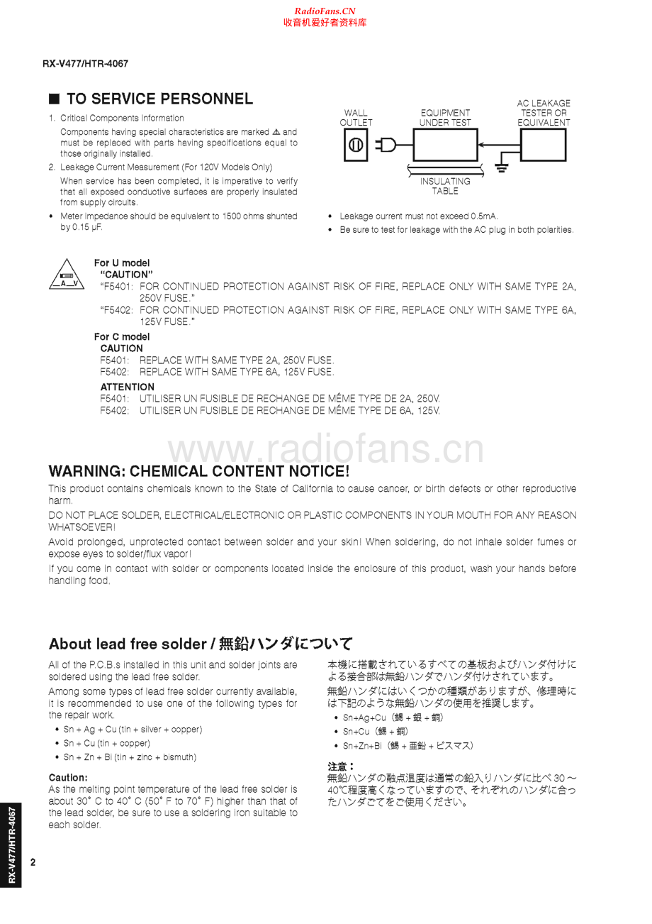 Yamaha-HTR4067-hts-sm 维修电路原理图.pdf_第2页