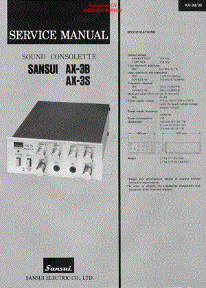 Sansui-AX3S-sc-sm 维修电路原理图.pdf