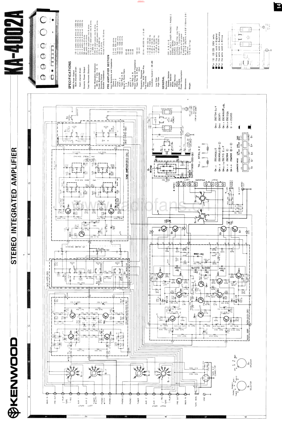 Kenwood-KA4002A-int-sch 维修电路原理图.pdf_第1页