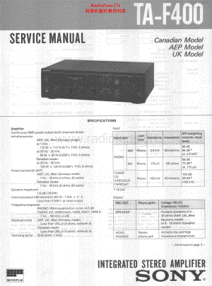 Sony-TAF400-int-sm 维修电路原理图.pdf