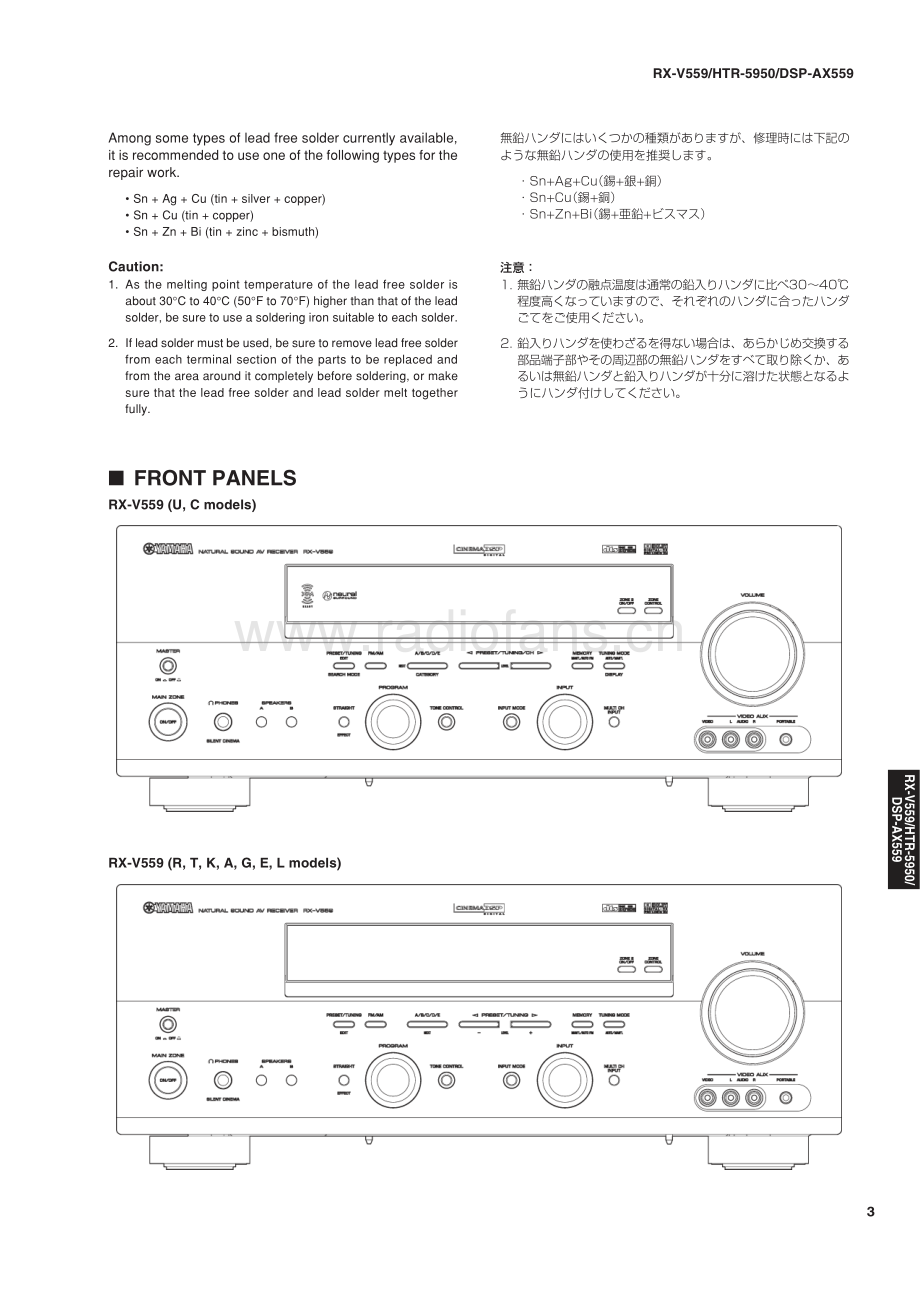 Yamaha-DSPAX559-avr-sm 维修电路原理图.pdf_第3页