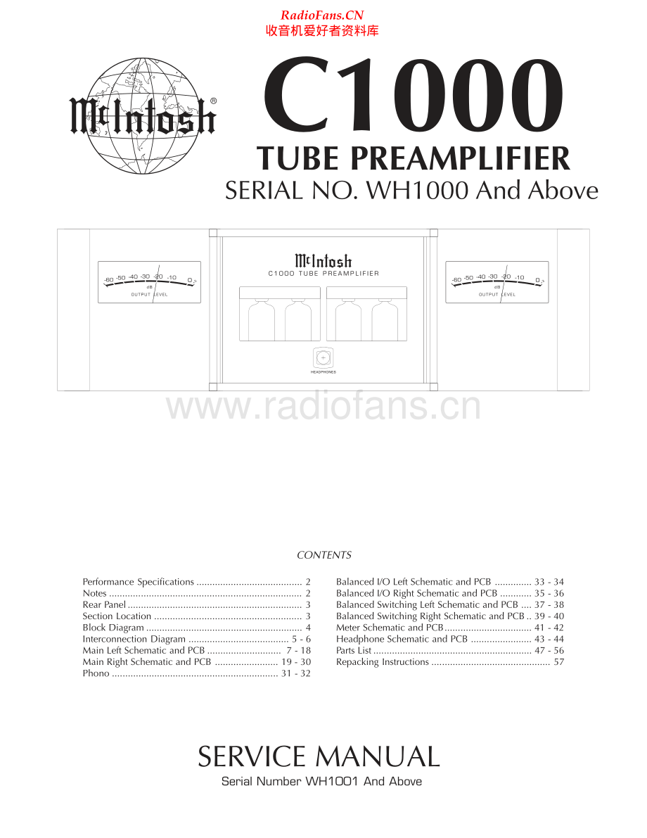 McIntosh-C1000T-pre-sm 维修电路原理图.pdf_第1页