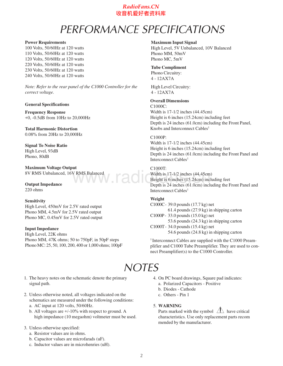 McIntosh-C1000T-pre-sm 维修电路原理图.pdf_第2页