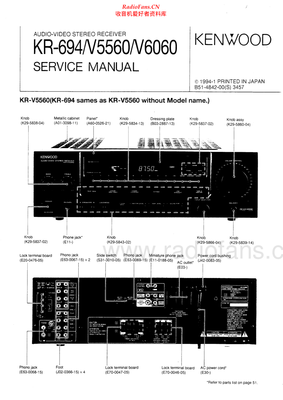 Kenwood-V6060-avr-sm 维修电路原理图.pdf_第1页