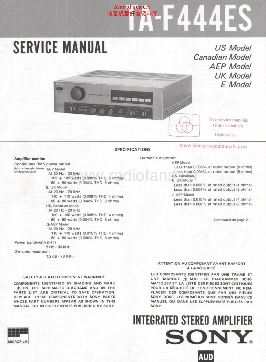 Sony-TAF444ES-int-sm 维修电路原理图.pdf_第1页