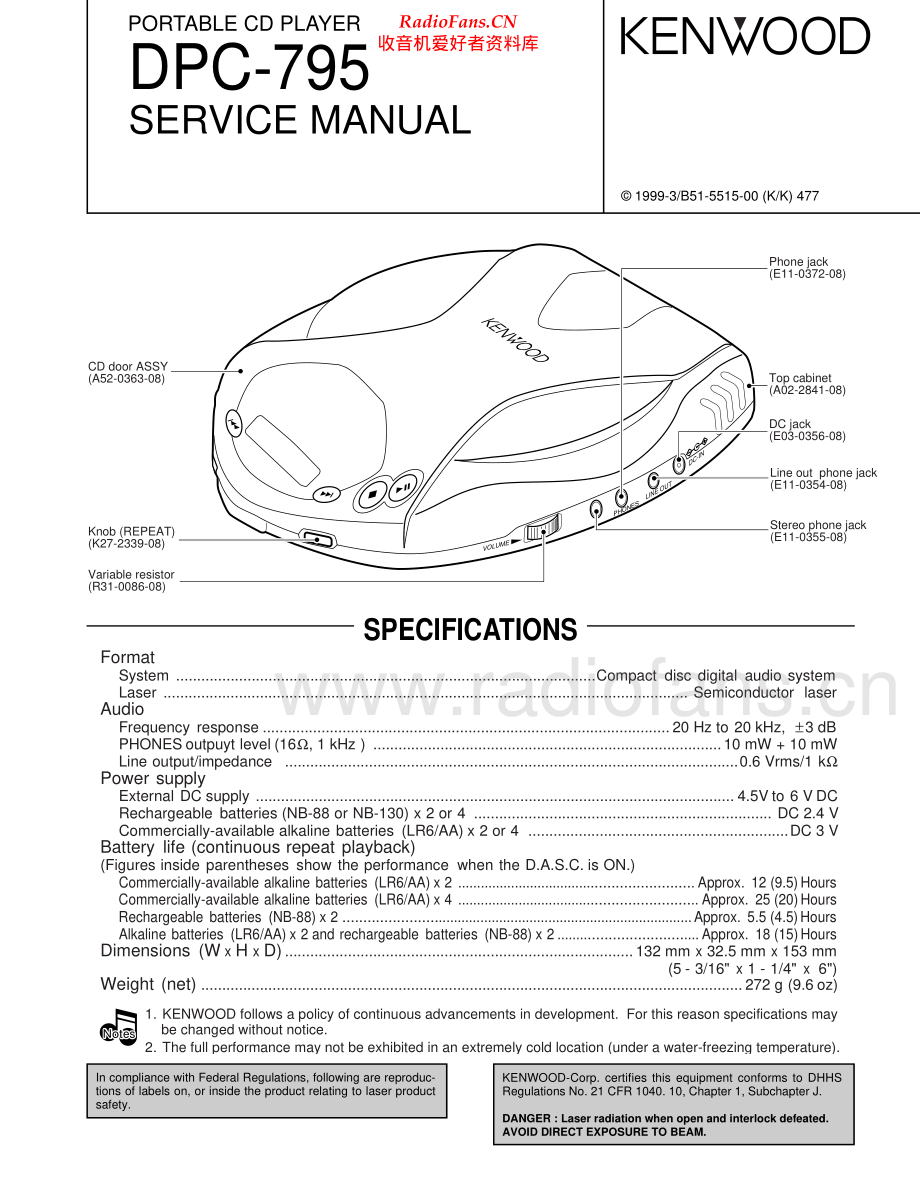 Kenwood-DPC795-dm-sm 维修电路原理图.pdf_第1页