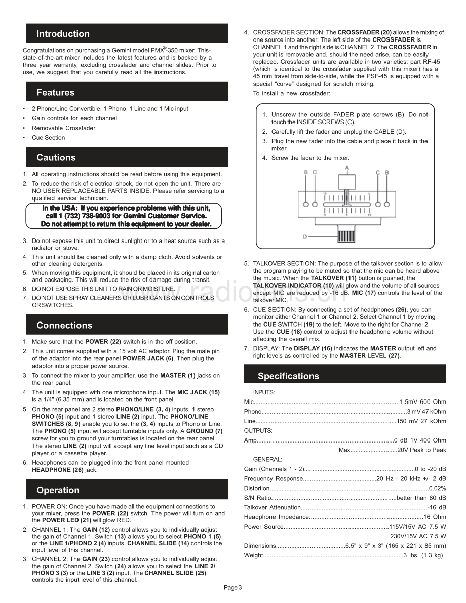 Gemini-PMX350-mix-sm维修电路原理图.pdf_第3页