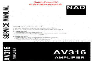 NAD-AV316-avr-sm 维修电路原理图.pdf