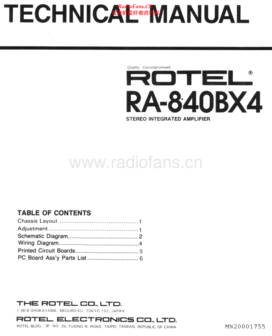 Rotel-RA840BX4-int-sm 维修电路原理图.pdf_第1页