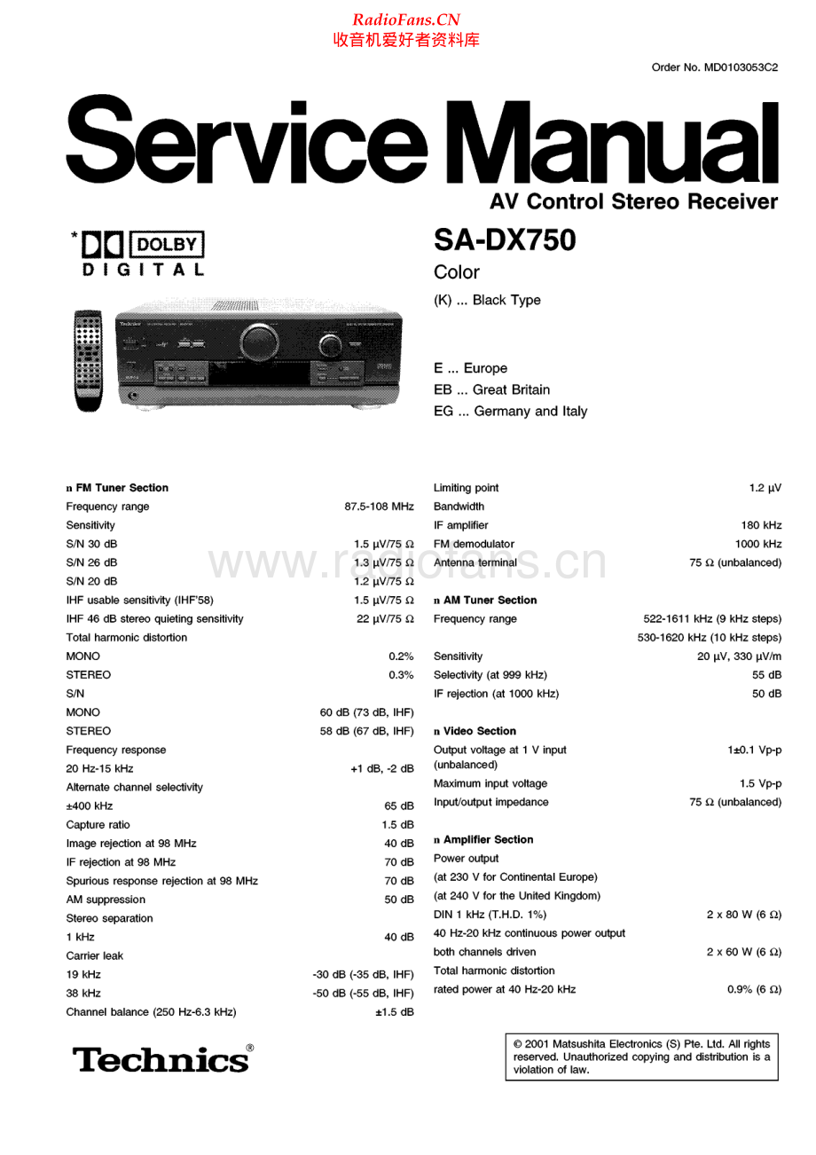 Technics-SADX750-avr-sm 维修电路原理图.pdf_第1页