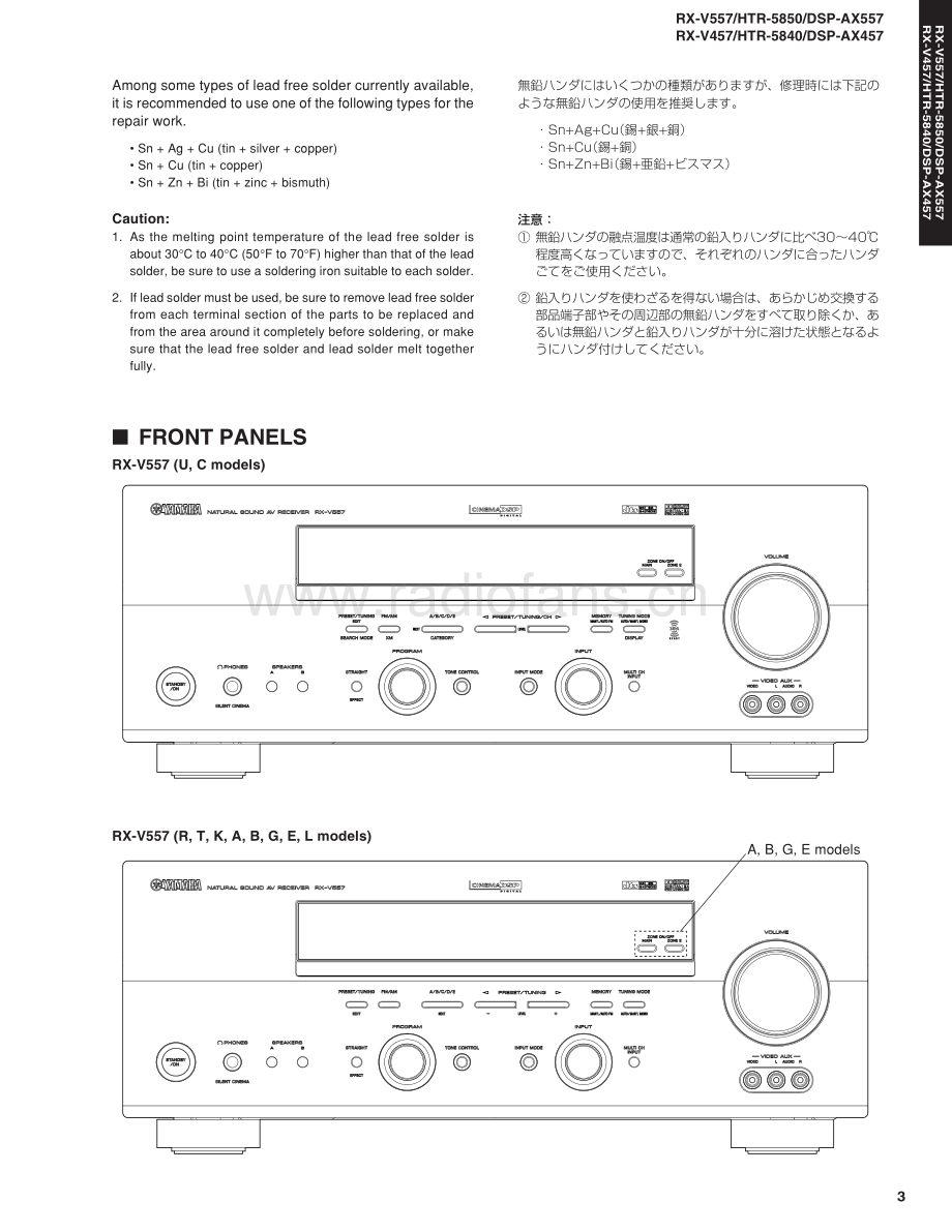 Yamaha-DSPAX557-avr-sm 维修电路原理图.pdf_第3页