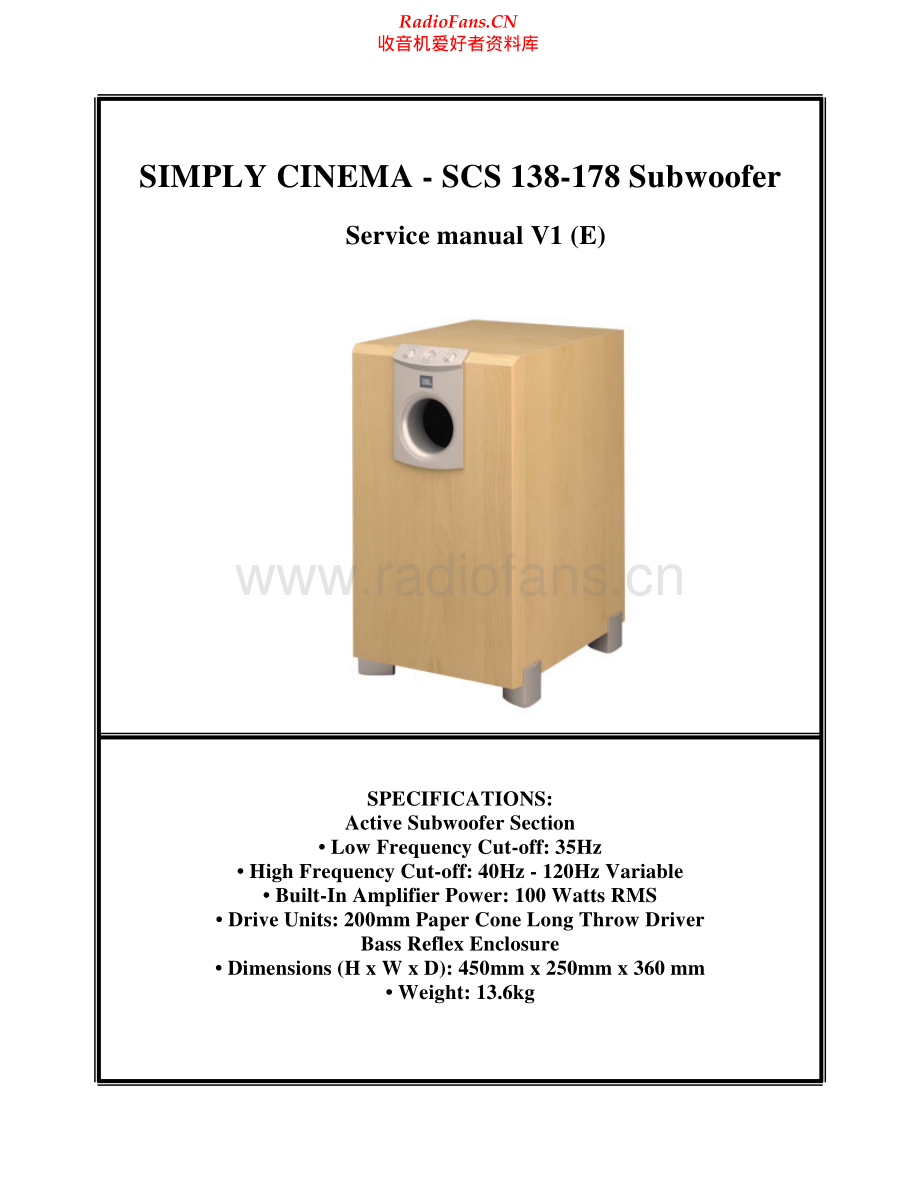 JBL-SCS138-sub-sm1 维修电路原理图.pdf_第1页