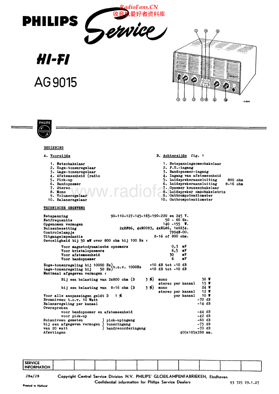 Philips-AG9015-int-sm1 维修电路原理图.pdf_第1页